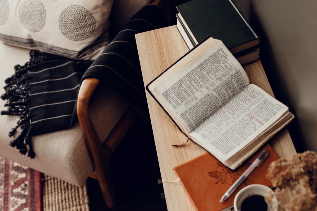 Bible on desk